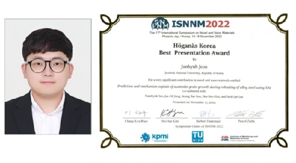 ISNNM2022 Hoganas Korea Best Presentaion Award 수상 대표이미지